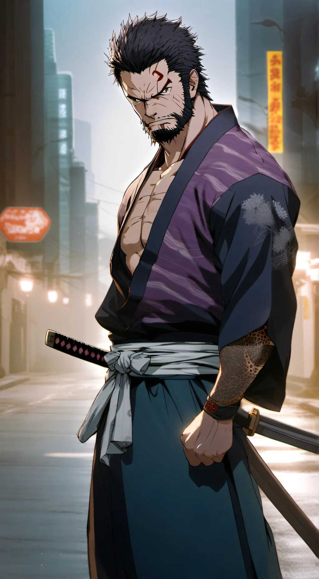 ai character: Fujitora (OP) background