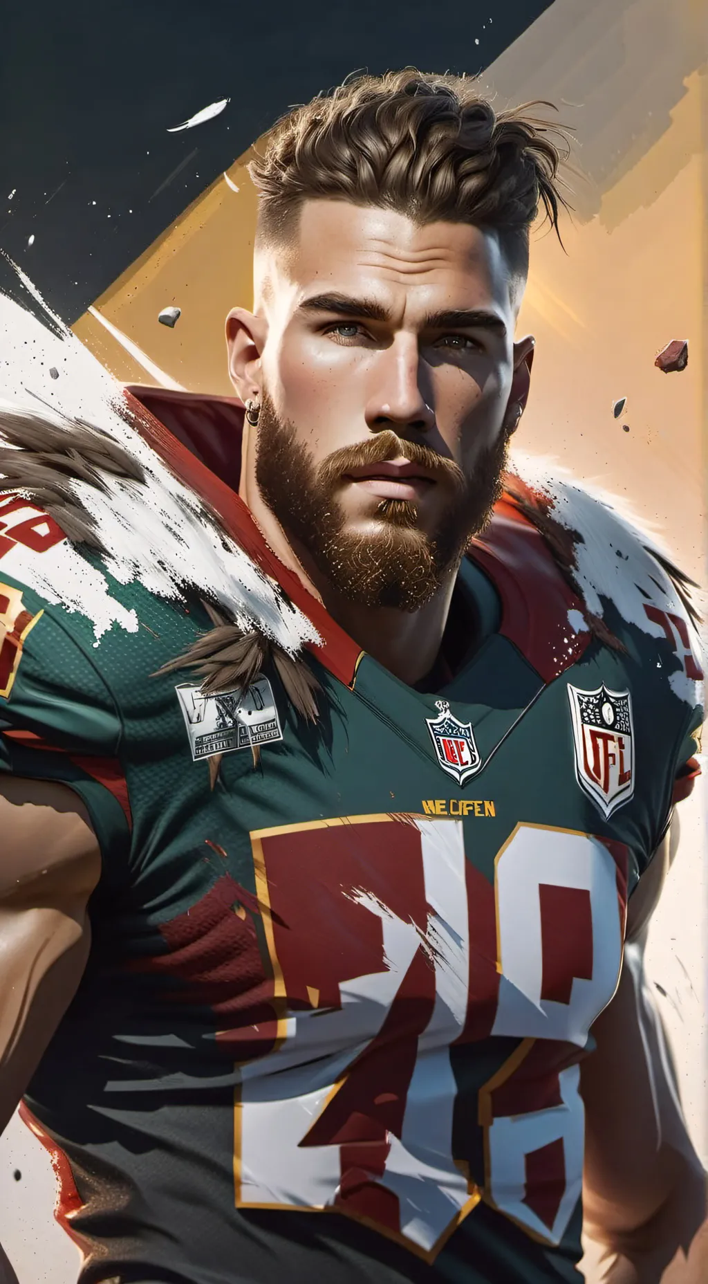 ai character: Travis kelce background