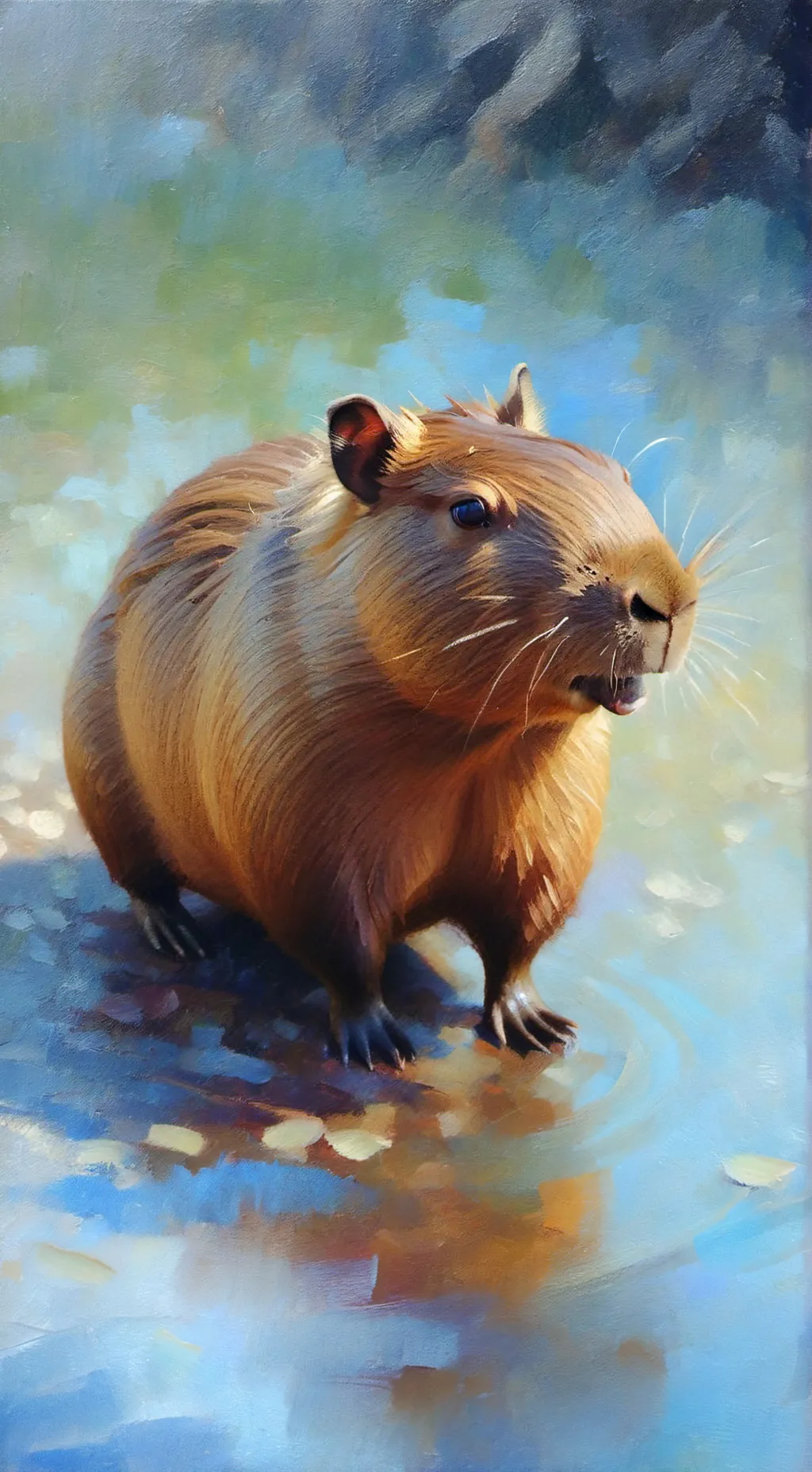 ai character: capybara background