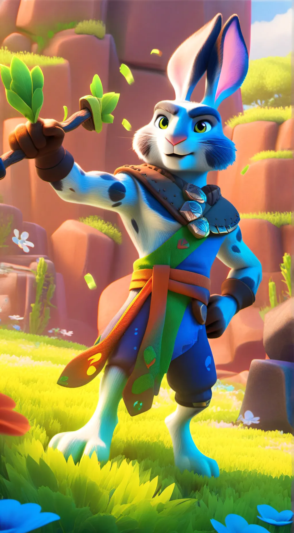 ai character: Bunny  background