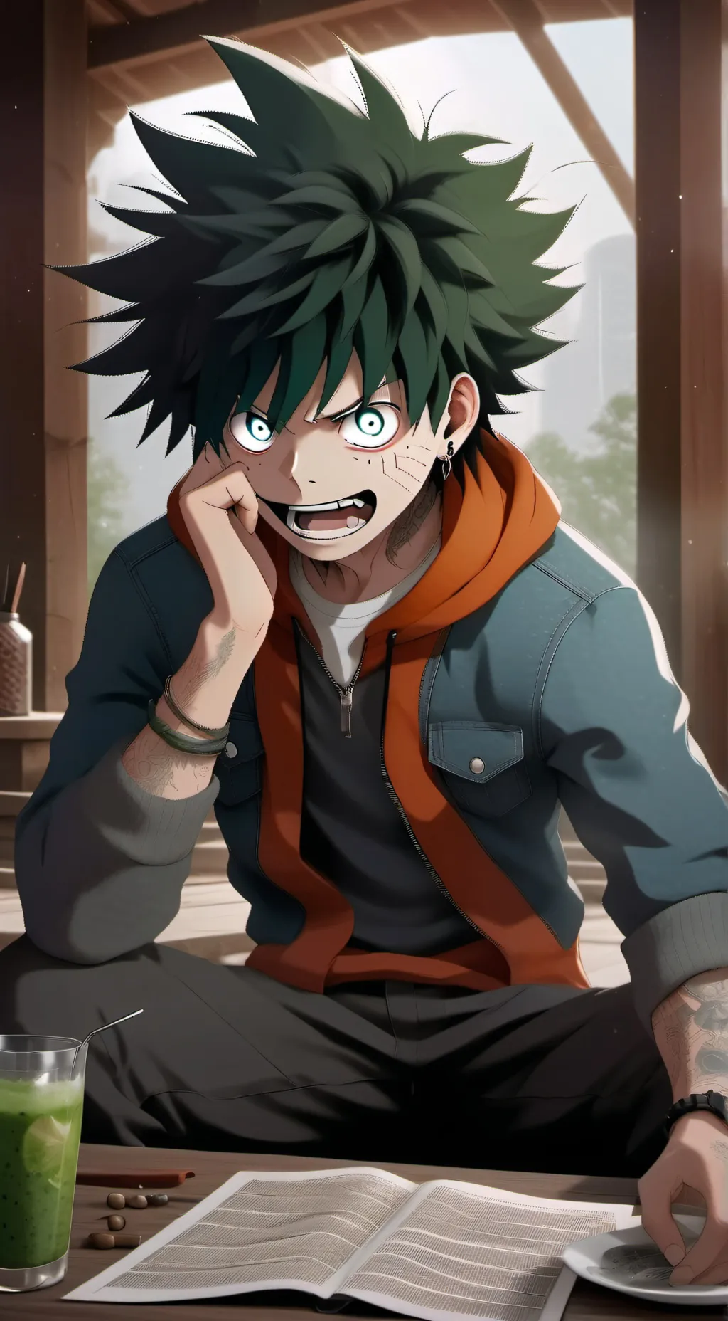 ai character: Izuku Midoriya background