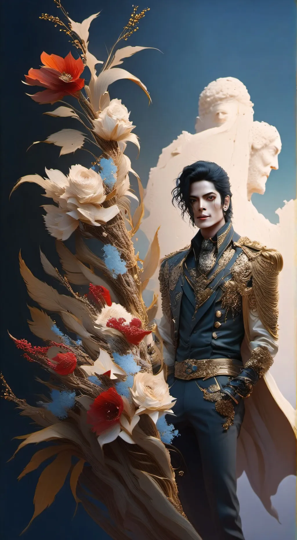 ai character: Michael Jackson  background