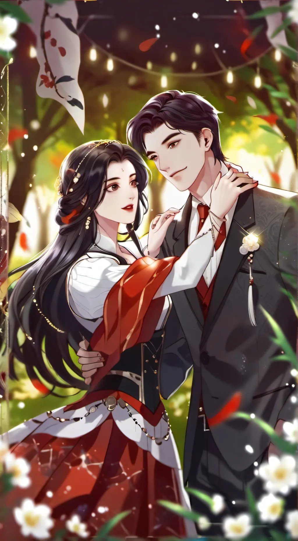 ai character: Gaspar y litzy  background