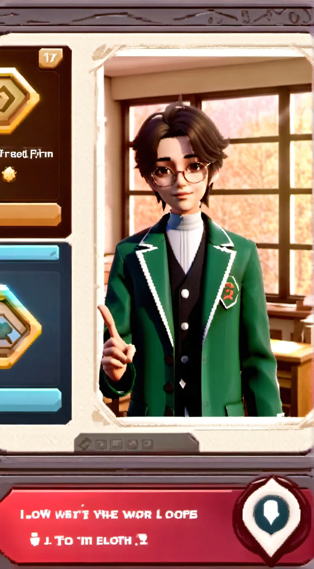 ai character: school background
