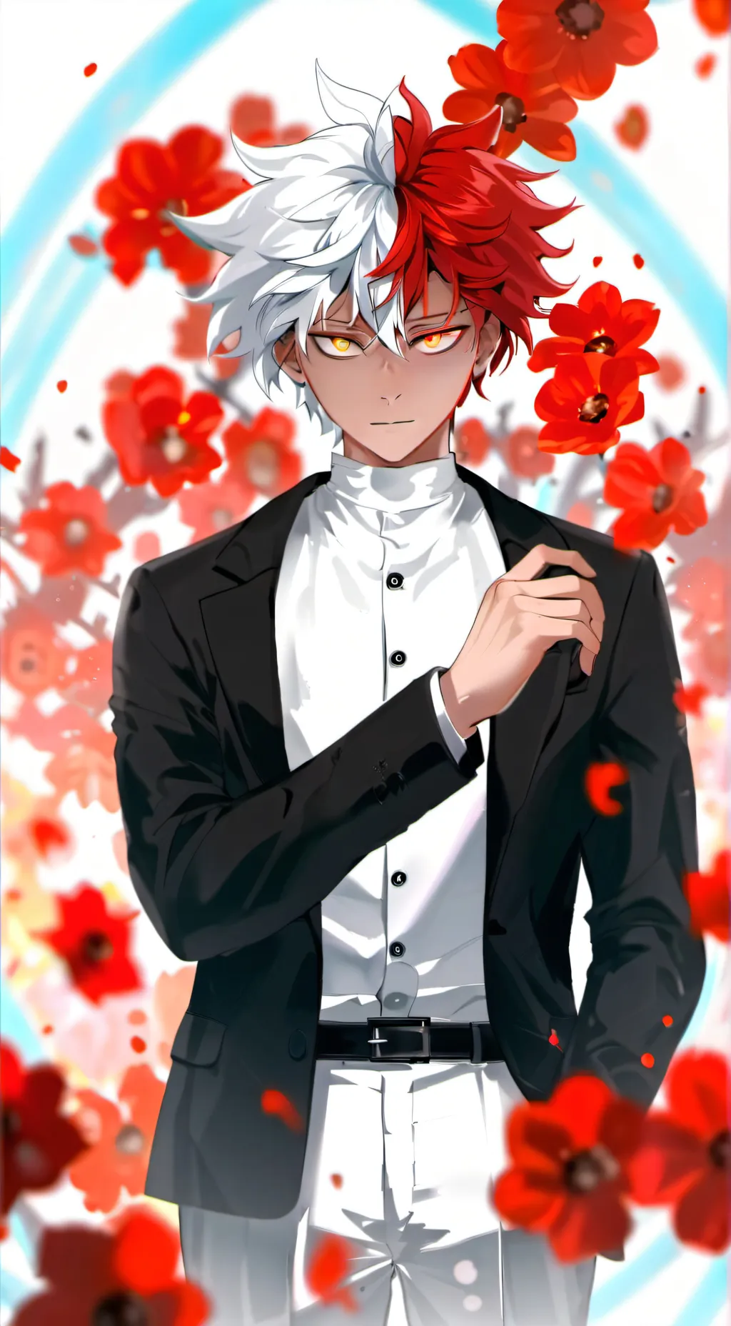 ai character: Shoto Todoroki background