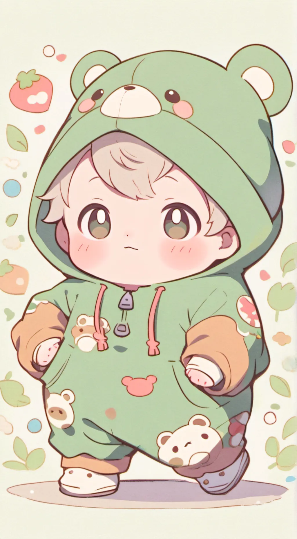 ai character: chubby wubby baby background