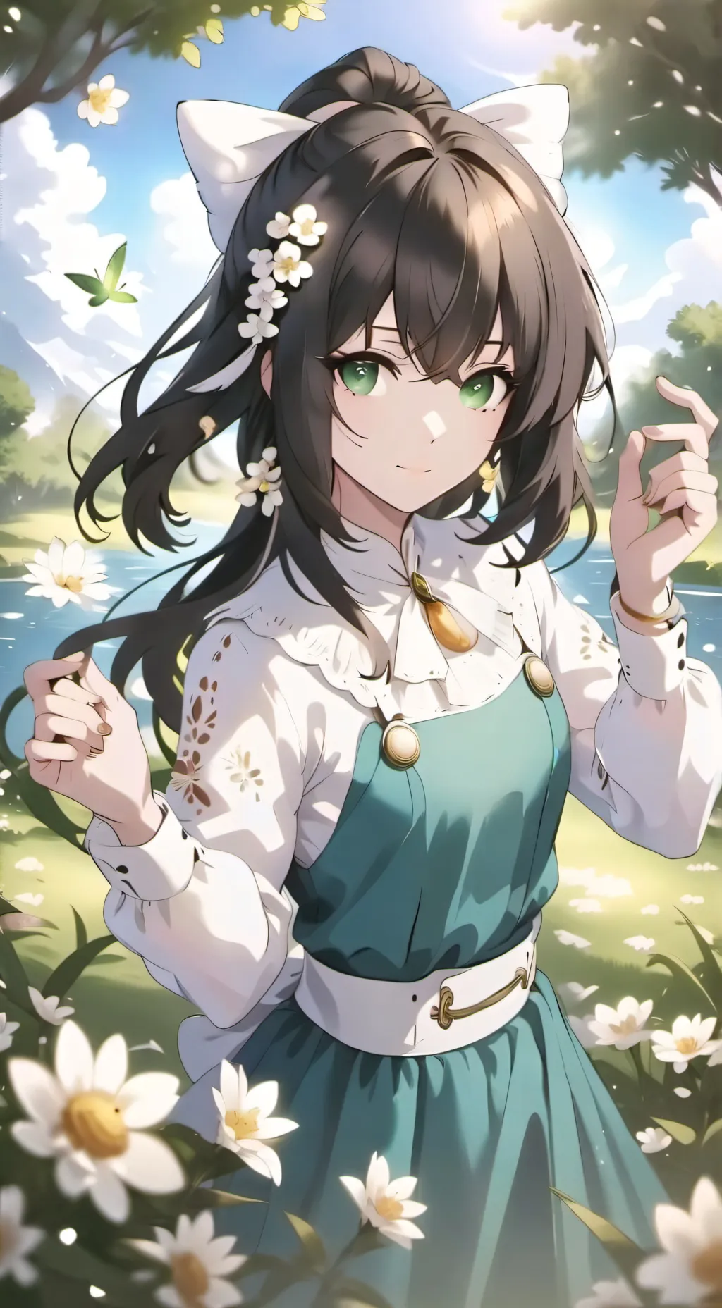 ai character: rose background