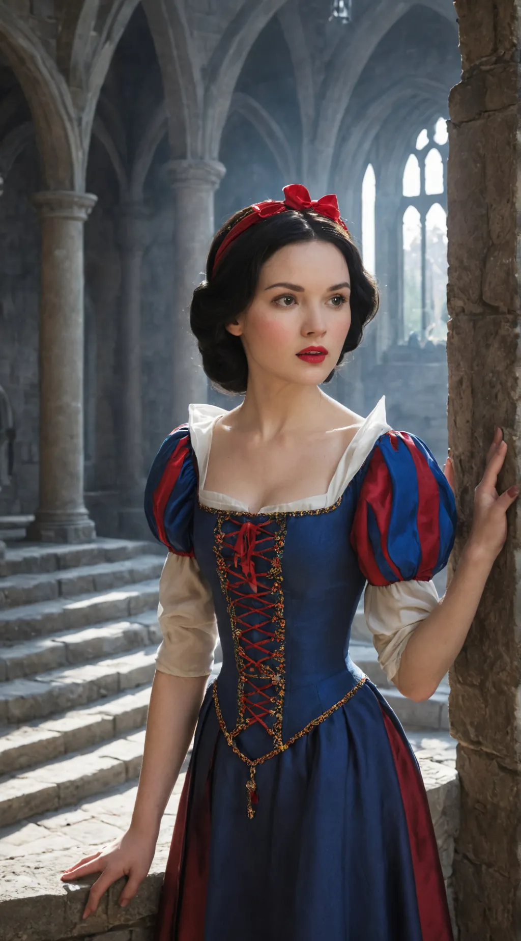 ai character: Snow White background