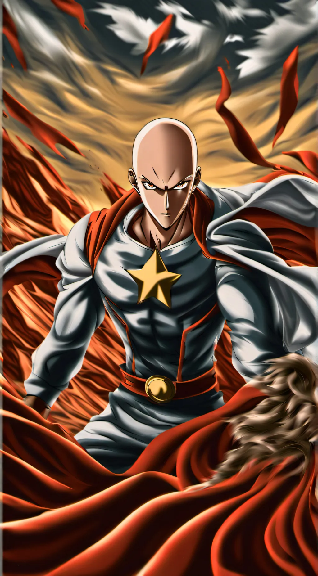 ai character: Saitama background