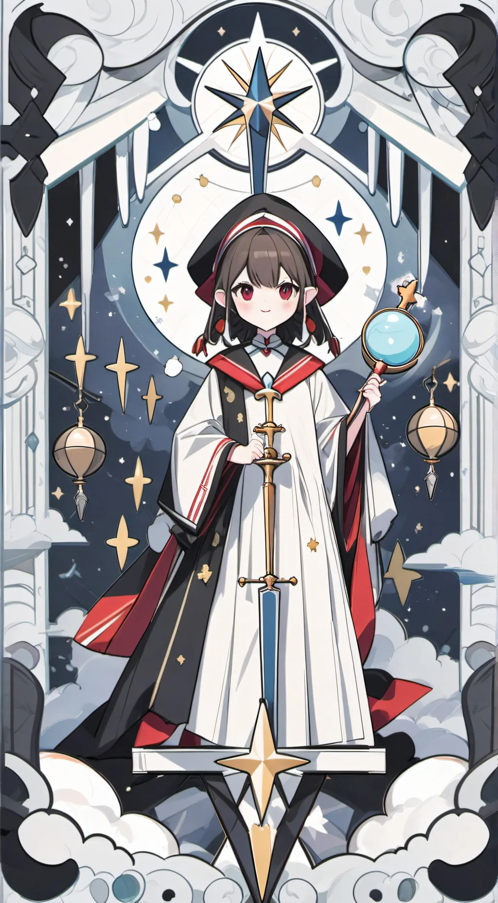 ai character: Wenda horror background