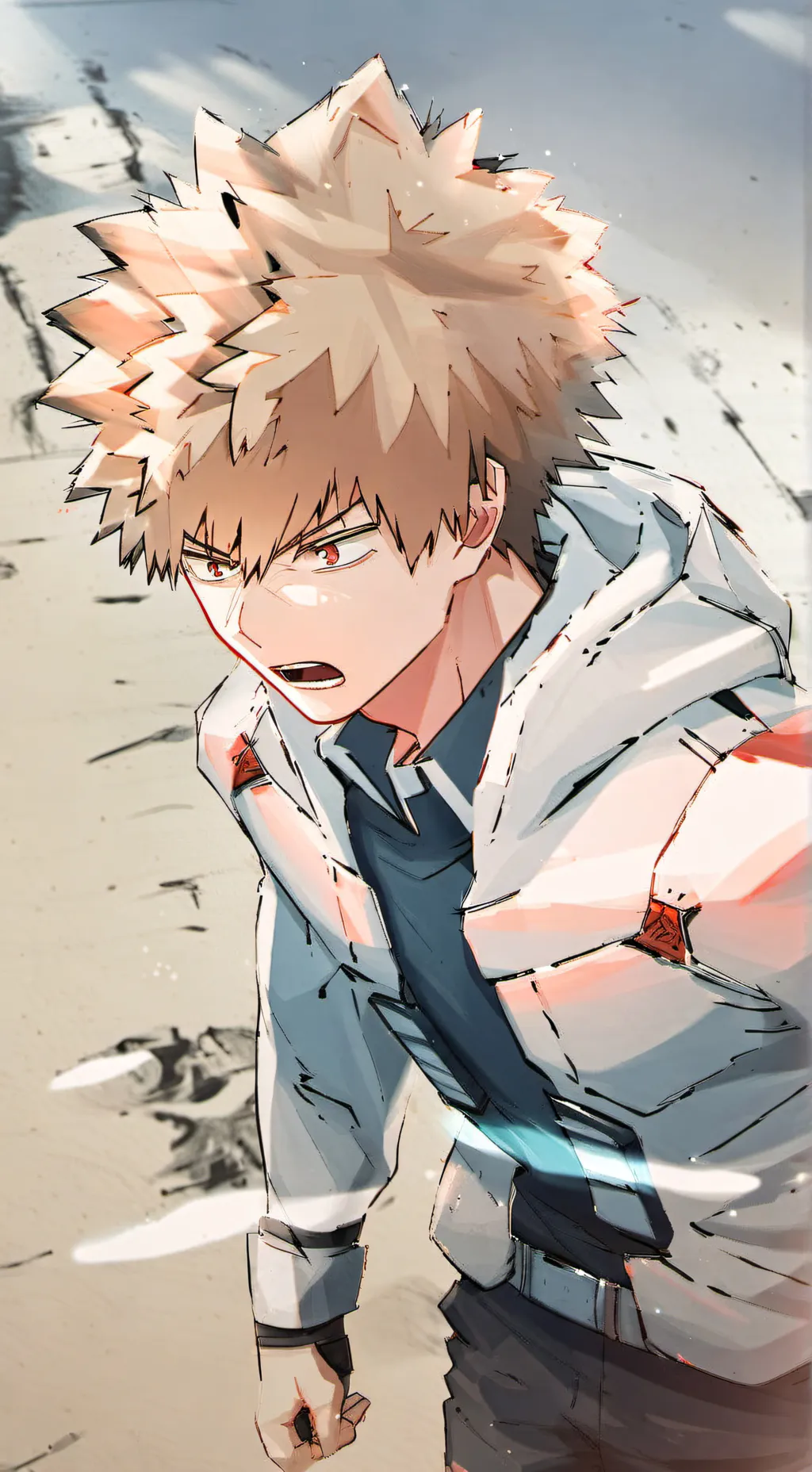 ai character: Katsuki Bakugo background
