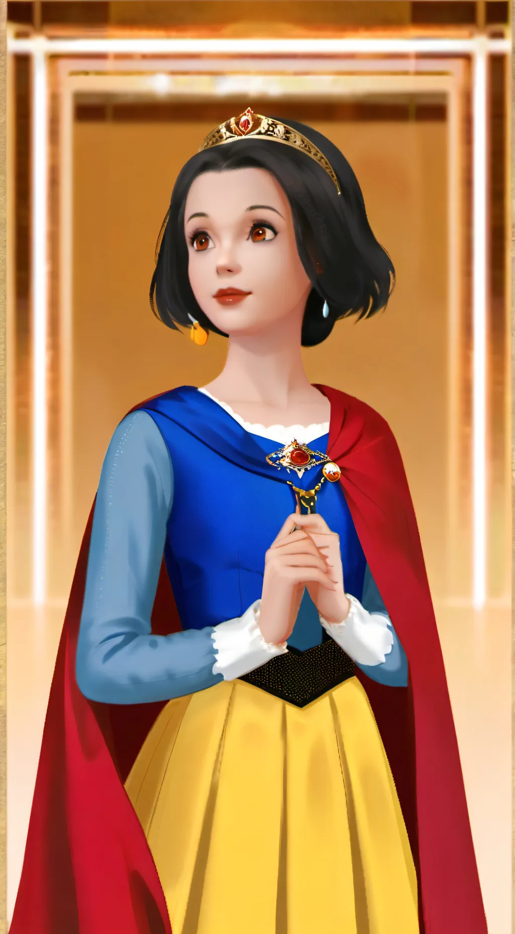 ai character: Snow White background