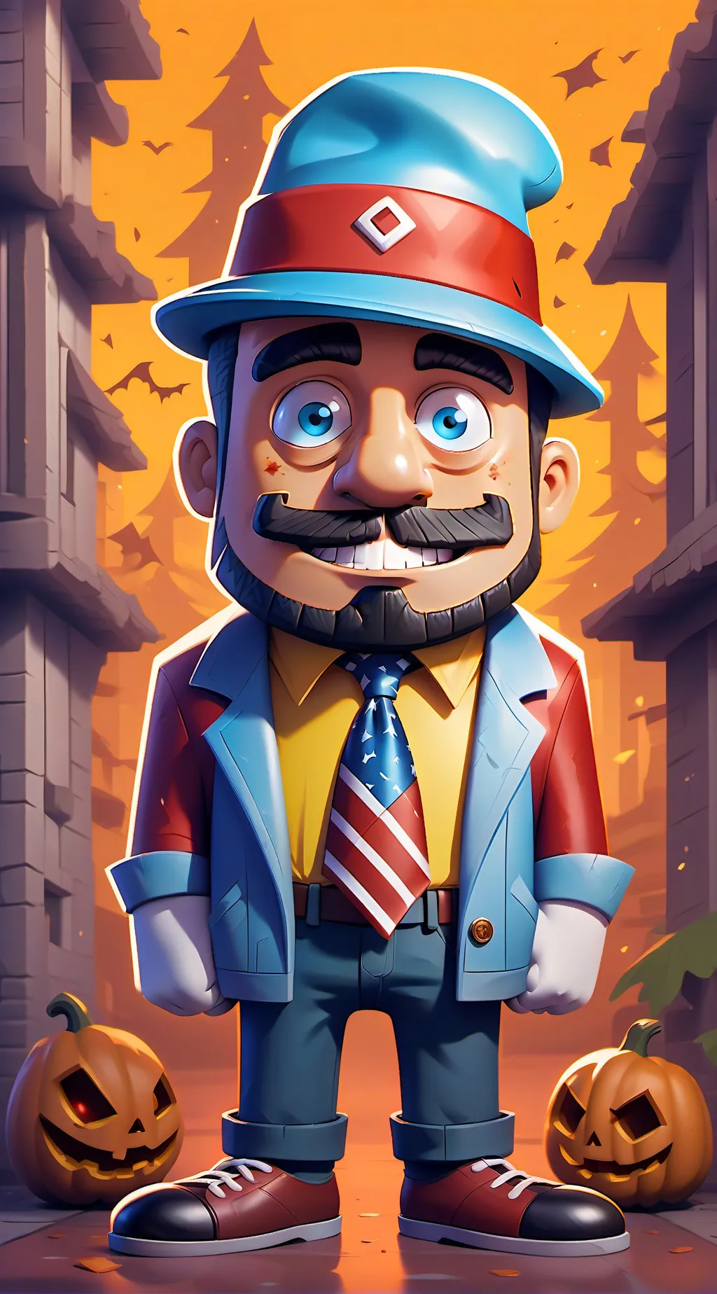 ai character: mystery  background