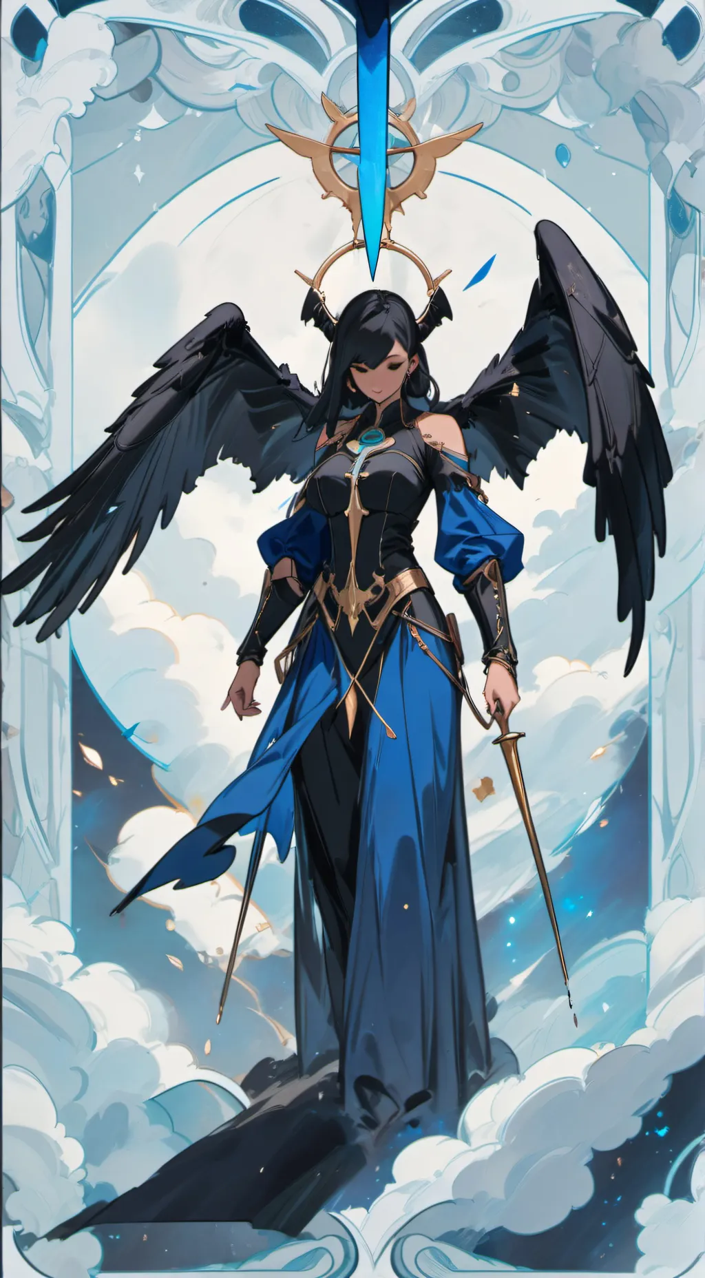 ai character: Fallen angel  background