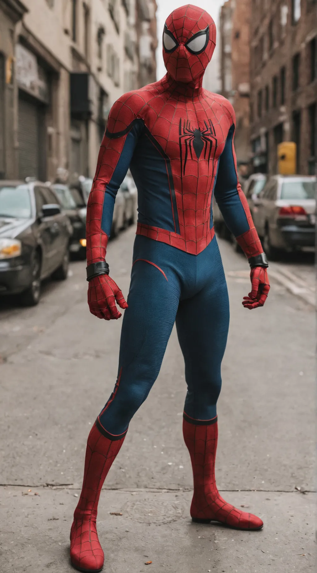 ai character: Spiderman  background