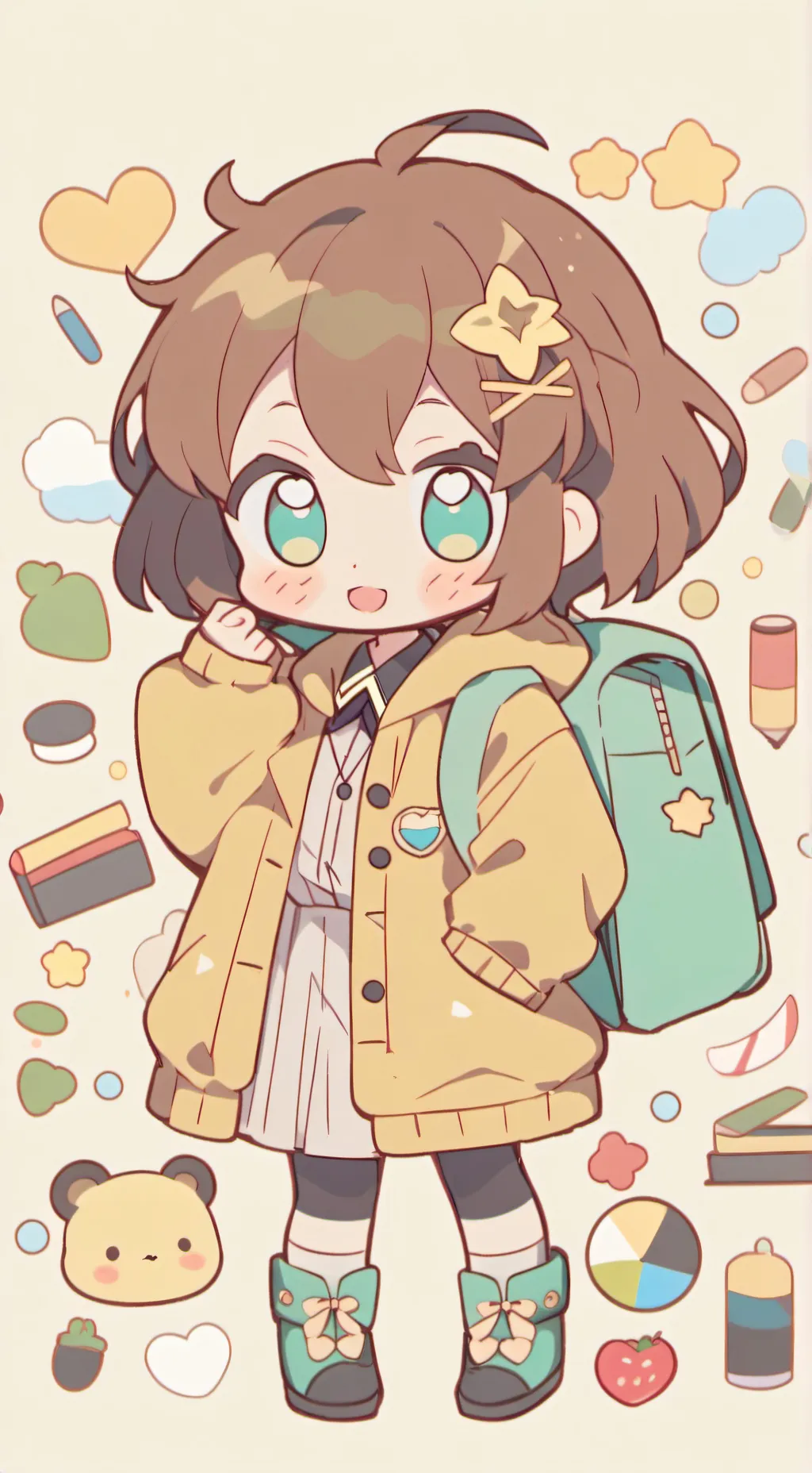 ai character: math time background