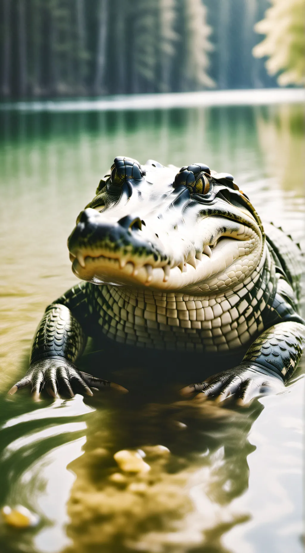 ai character: an alligator  background