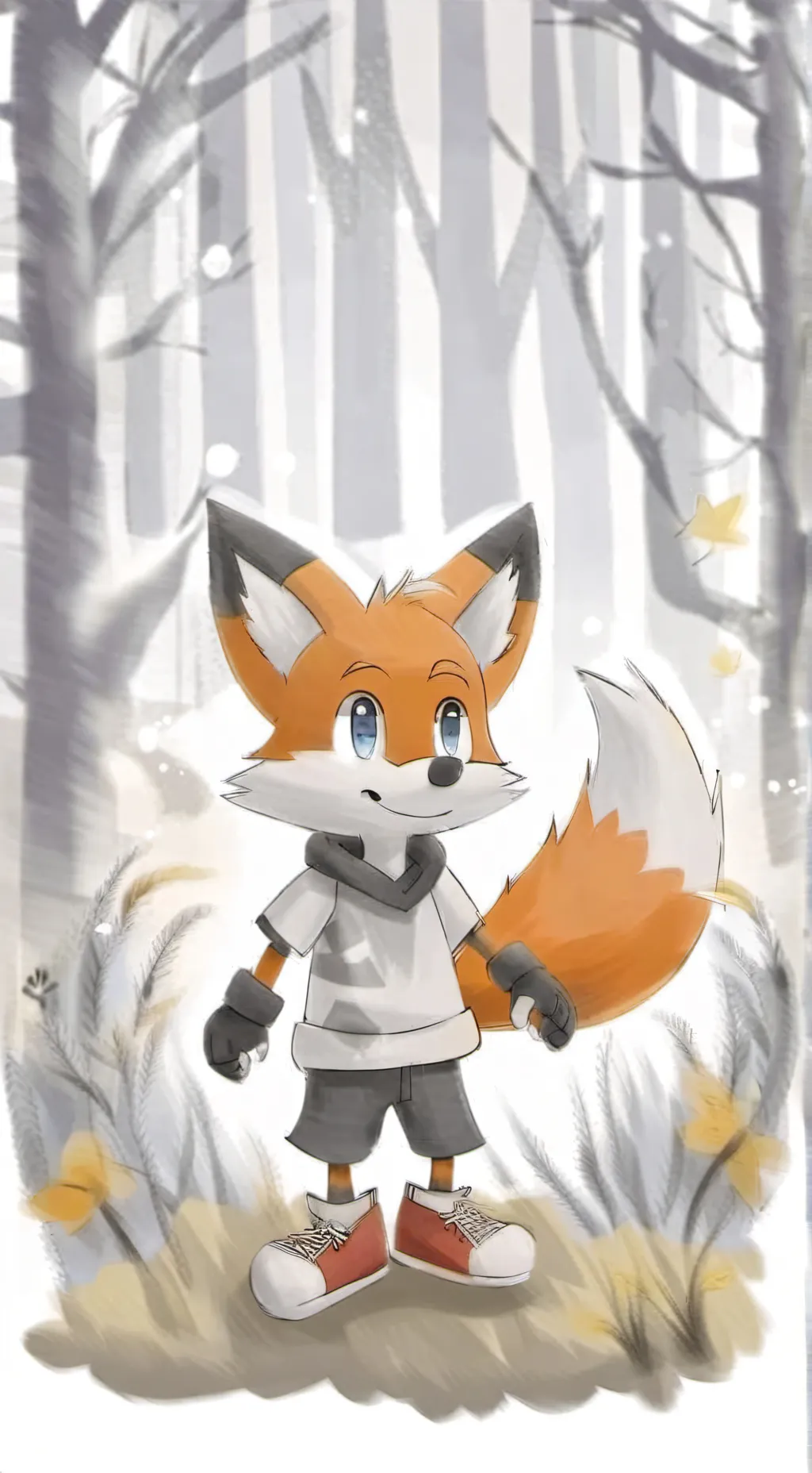 ai character: Tails the fox background
