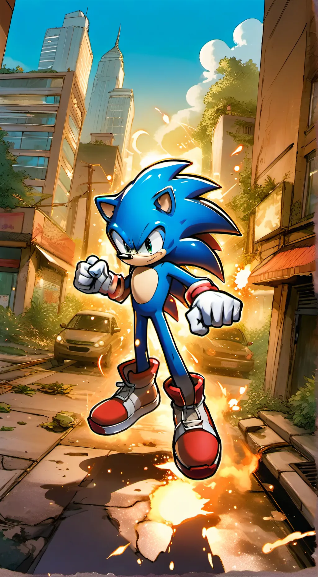 ai character: Super sonoc background