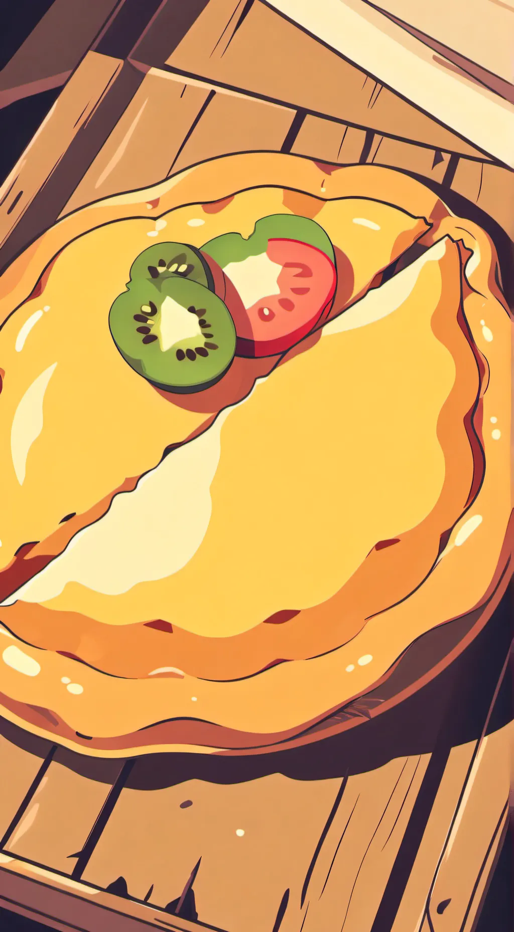 ai character: empanada de queso background