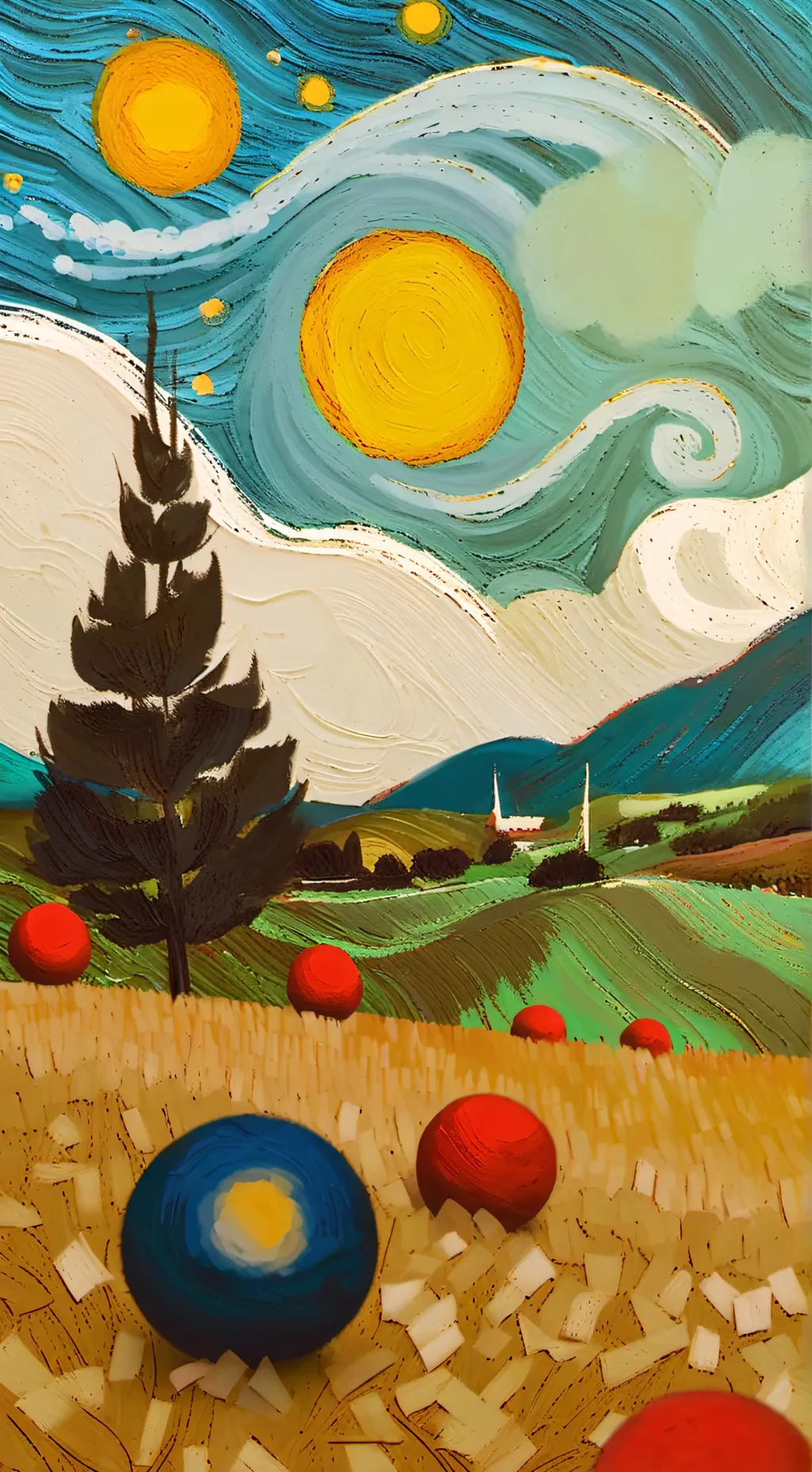 ai character: country balls background