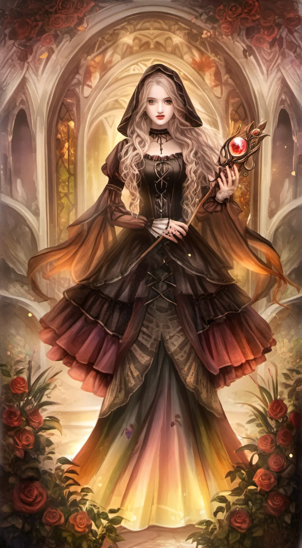 ai character: hello I'm the quee background