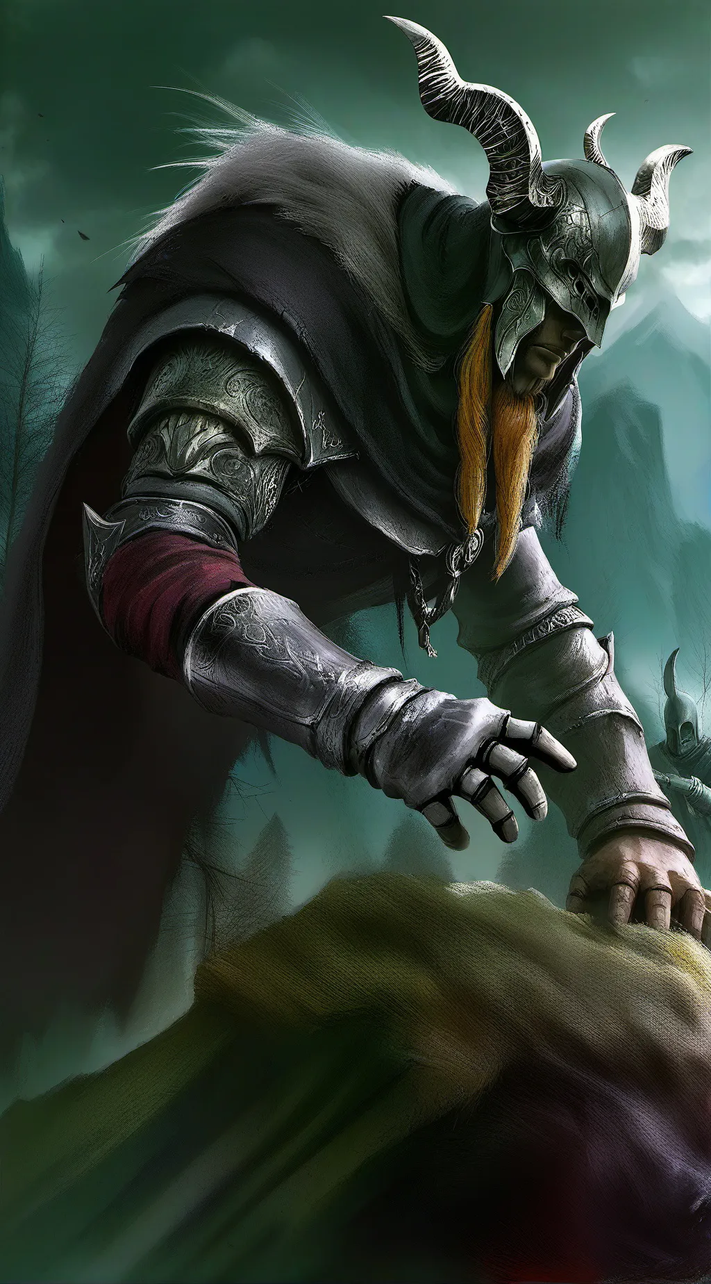 ai character: shadow king  background