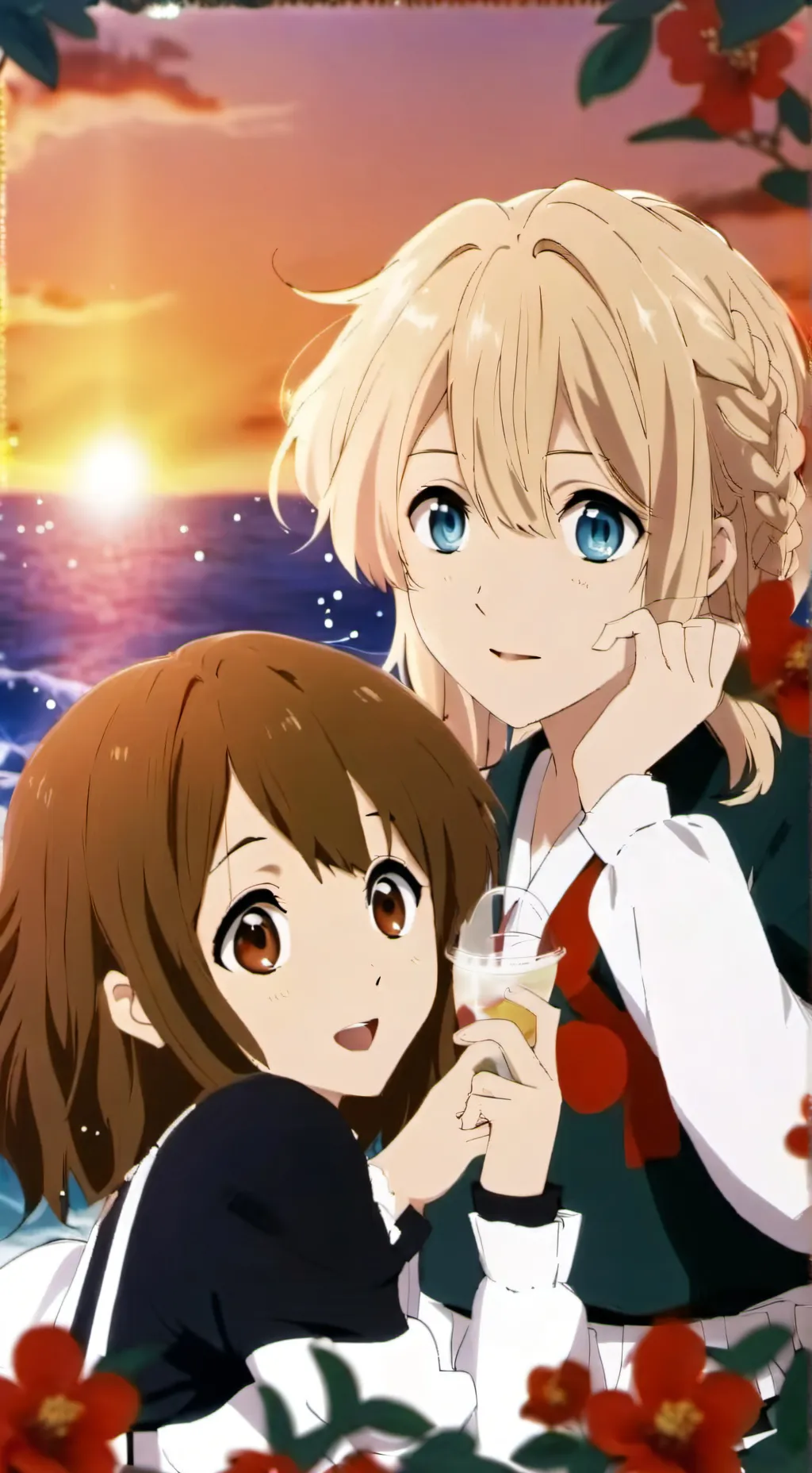 ai character: Michelle and anna. background
