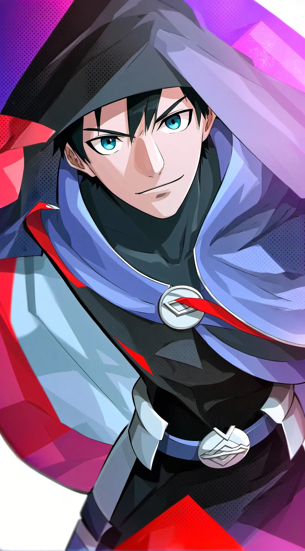 ai character: ~gray~ background