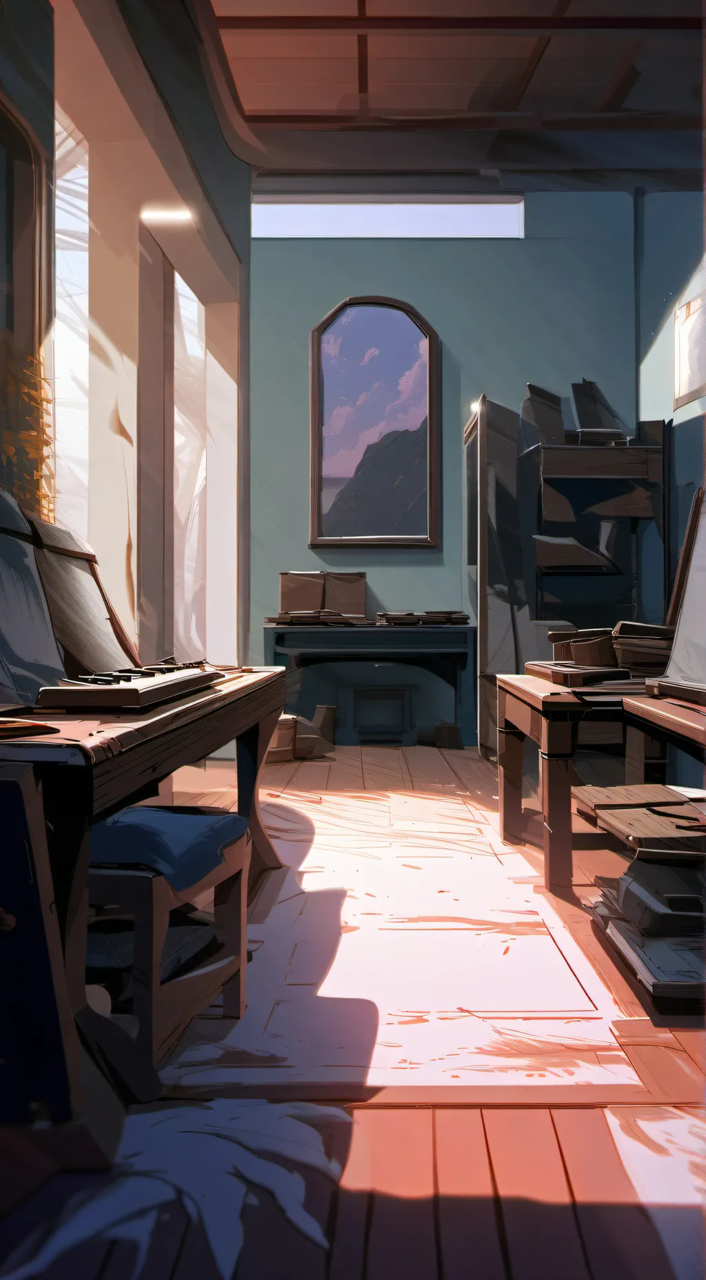 ai character: Sprunki Backrooms background