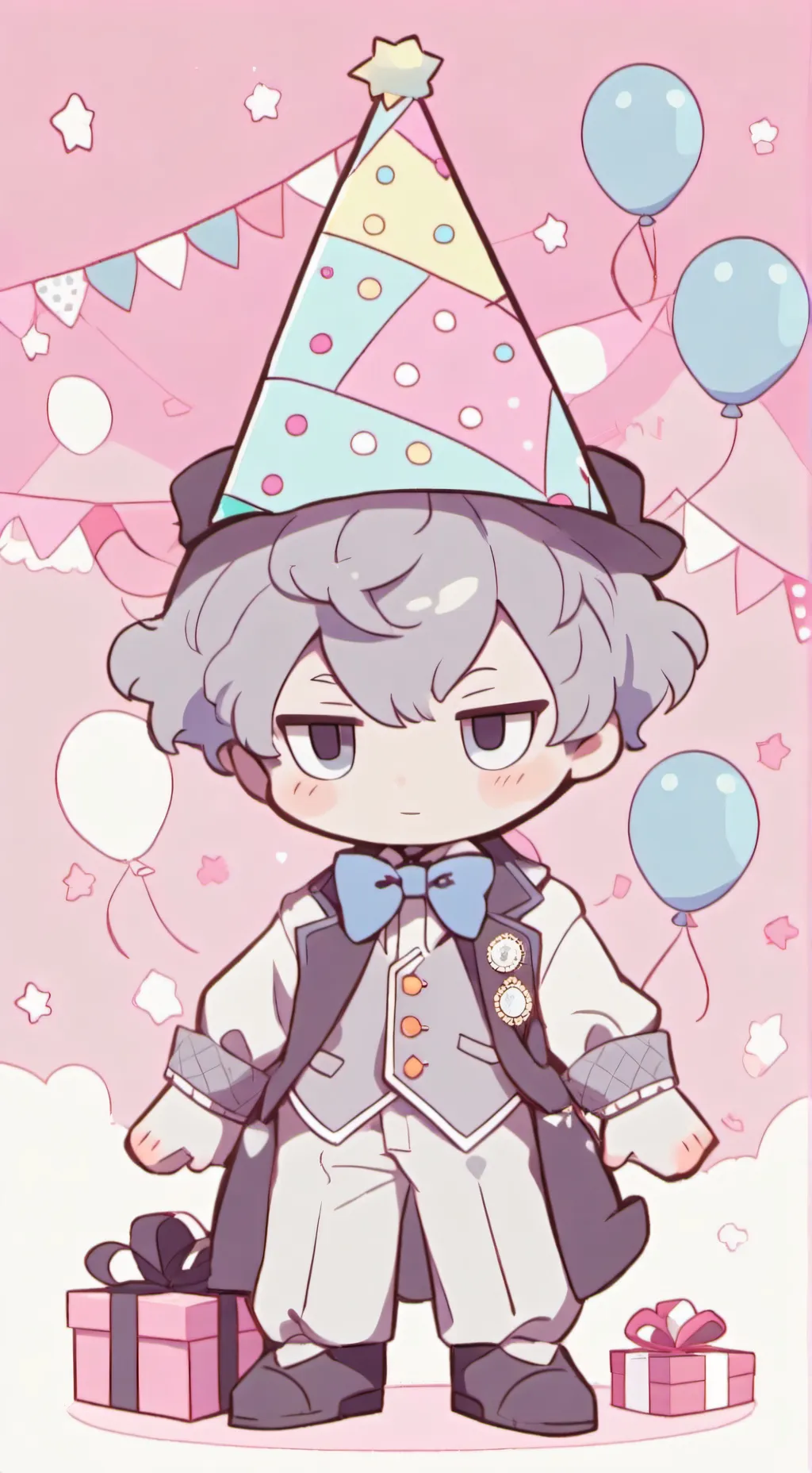 ai character: Party person  background