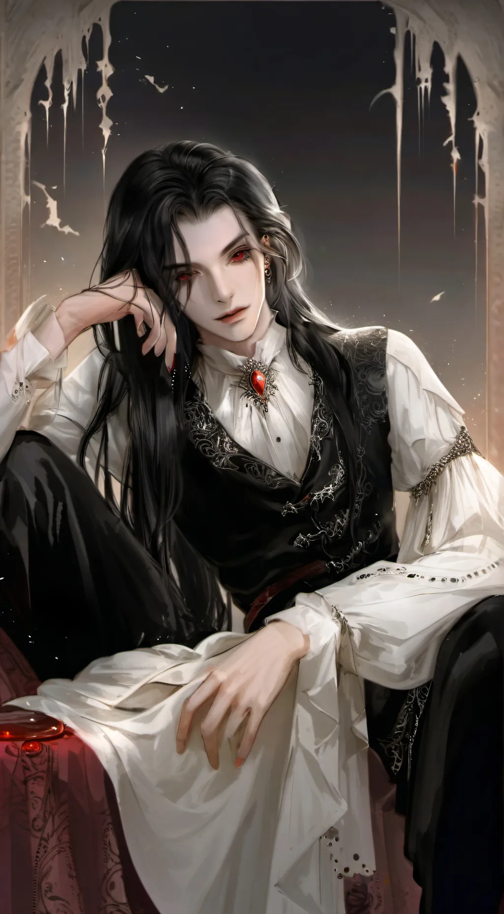 ai character: Amber background