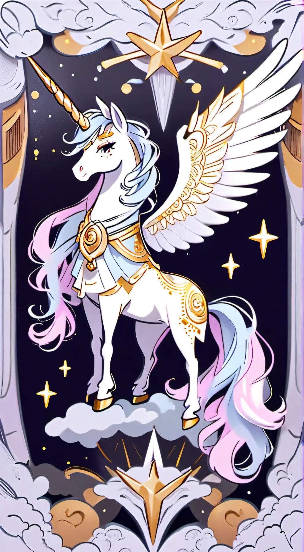 ai character: Celestia (my vers) background