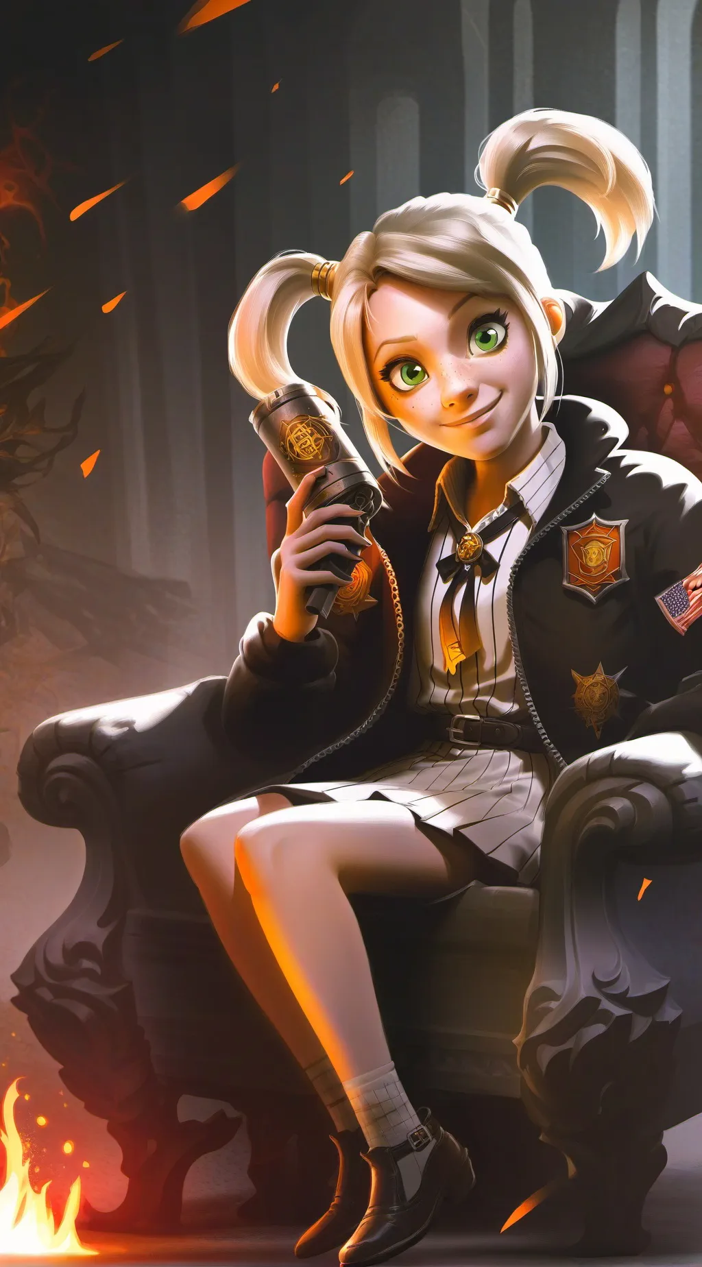 ai character: Vacation day  background