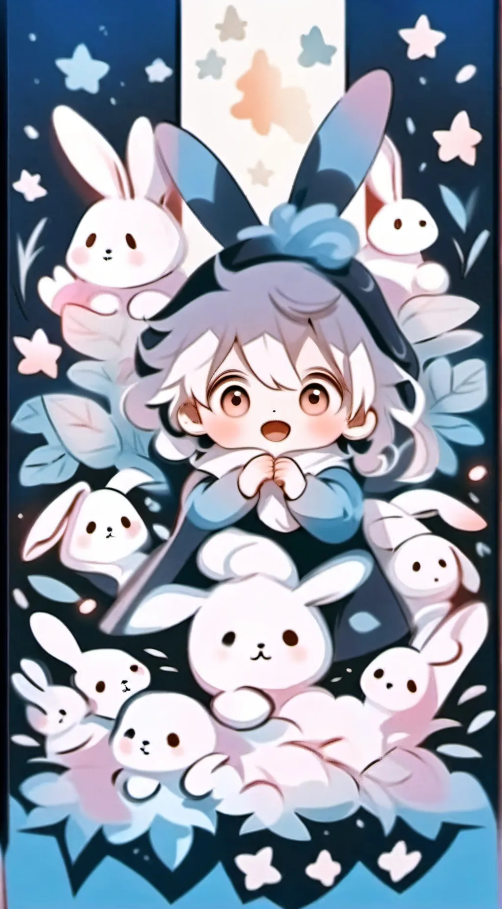 ai character: Baby bunny background