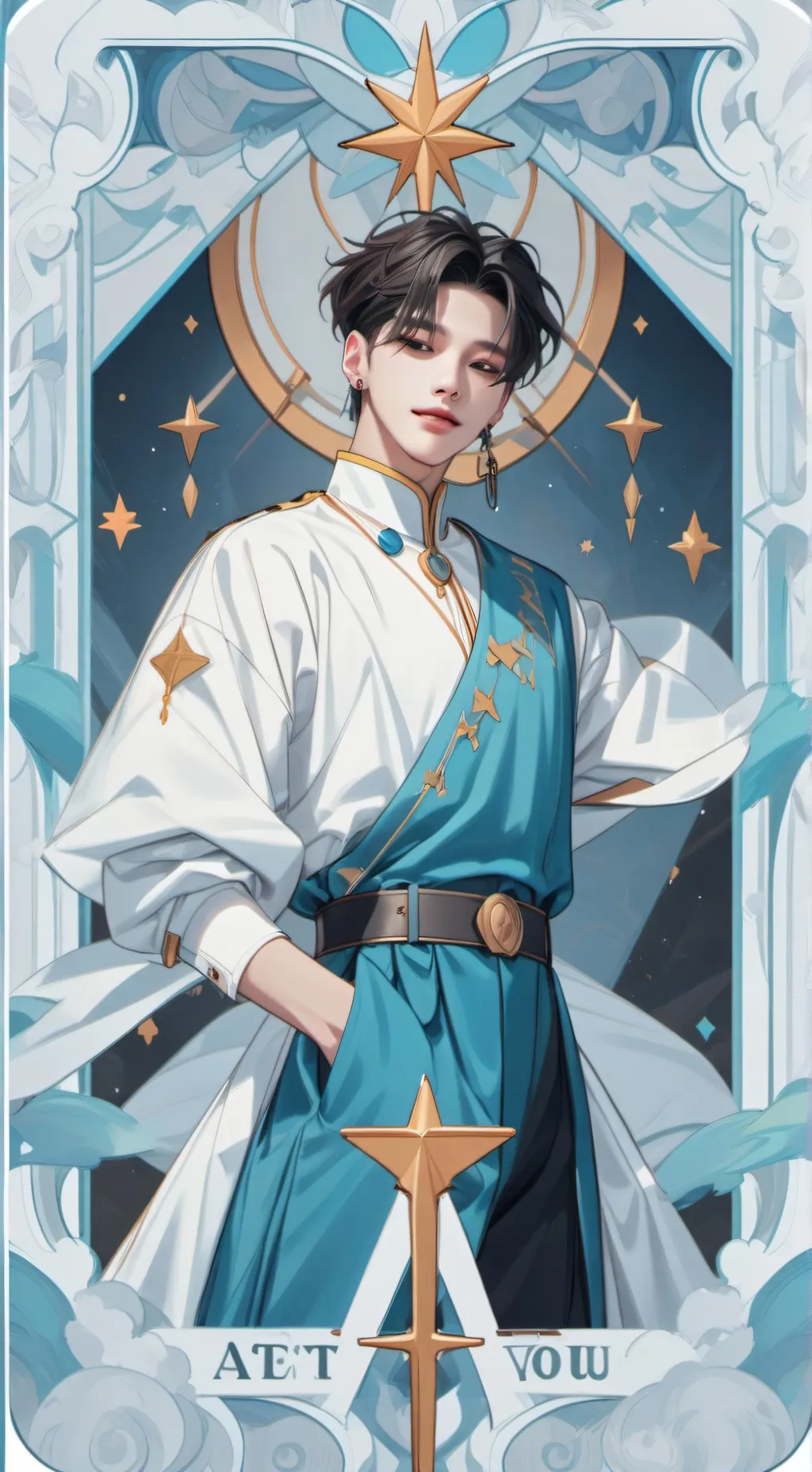 ai character: Wojoung  background