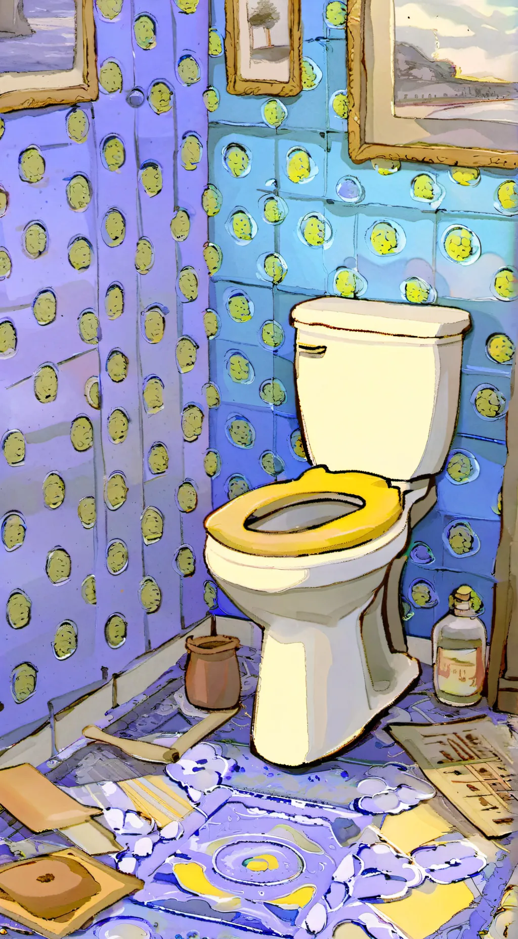 ai character: the toilet background