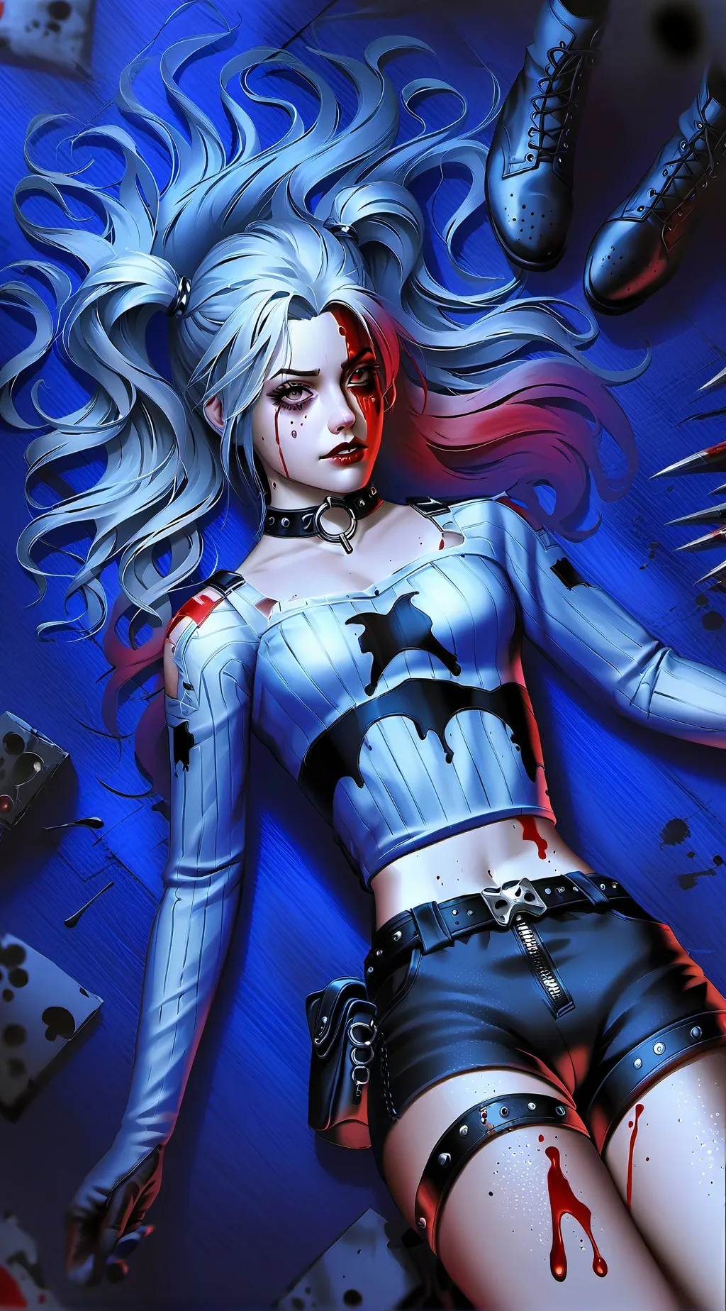 ai character: Harley Quinn  background