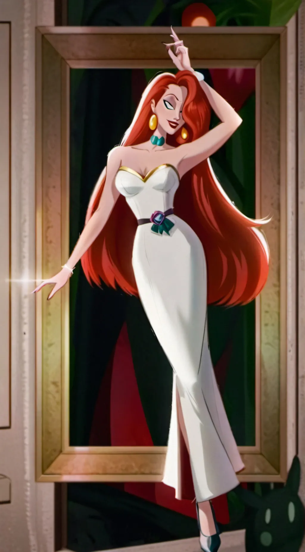 ai character: Jessica Rabbit background