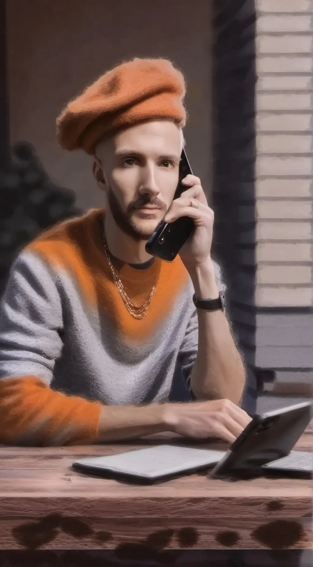 ai character: good hat guy background
