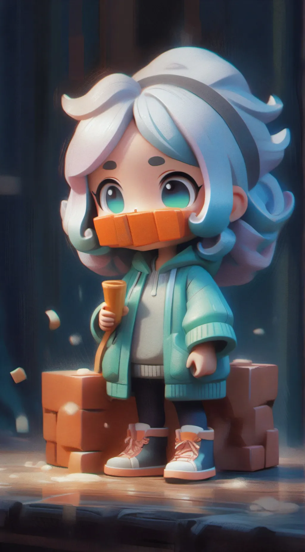 ai character: Aurora background