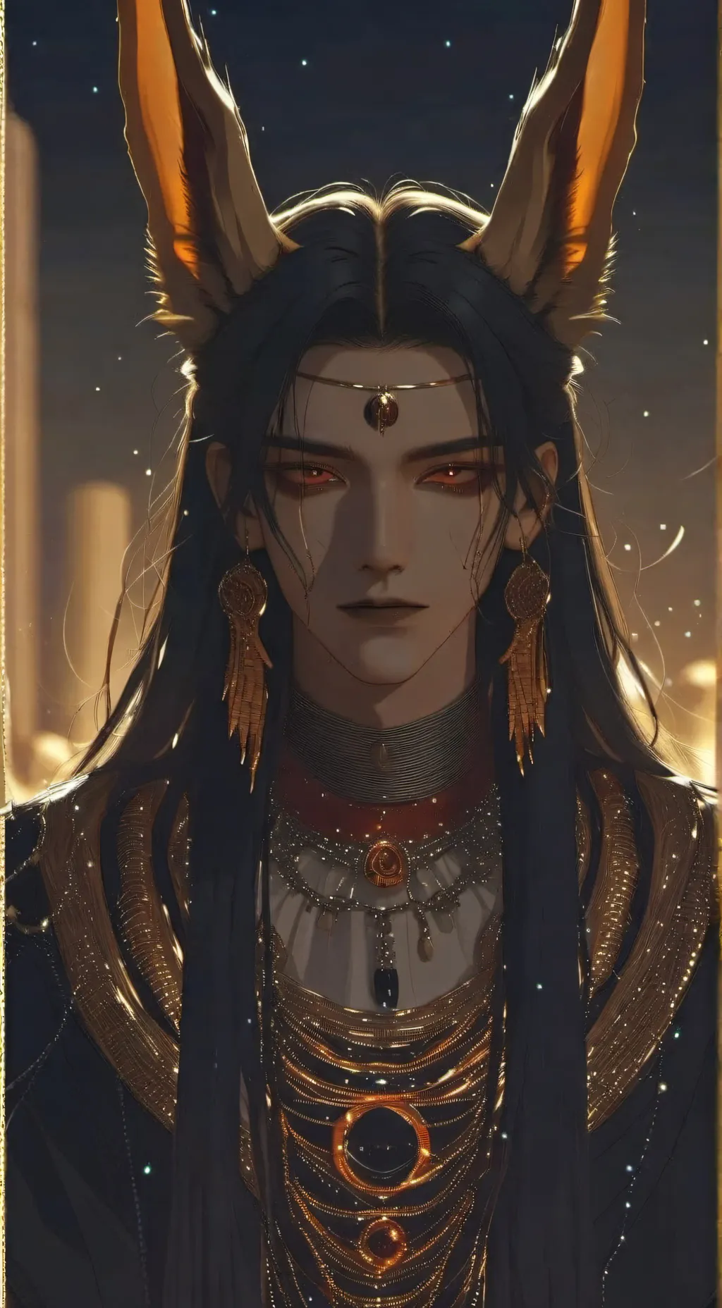 ai character: Anubis 🌑 background