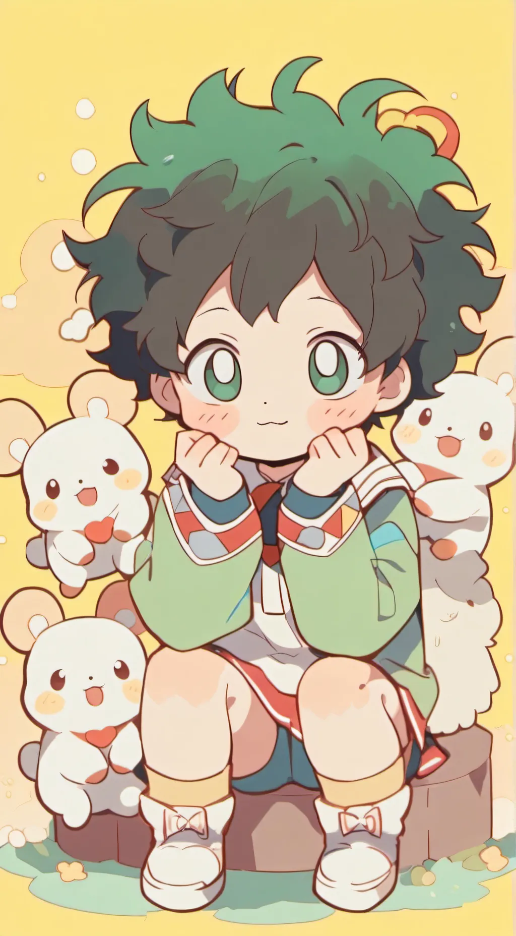 ai character: mha chibi background