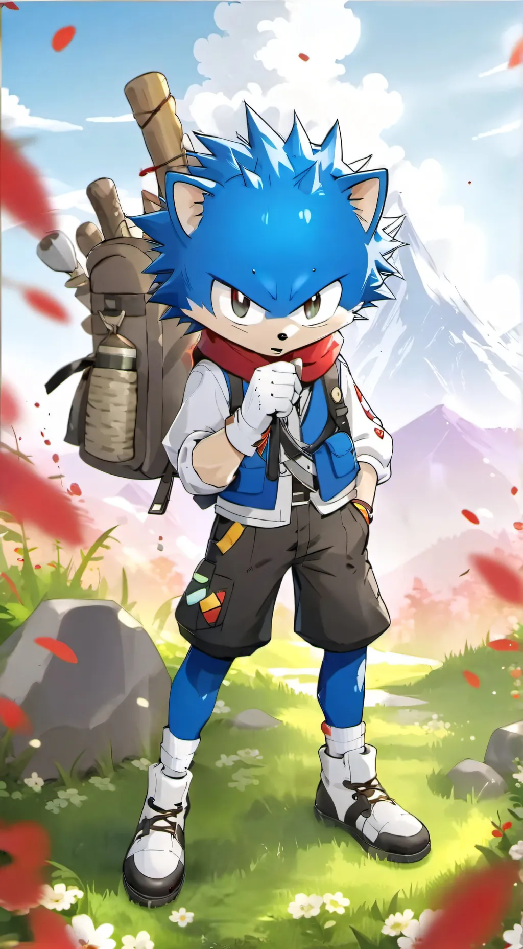 ai character: Sonic T Hedgehog background