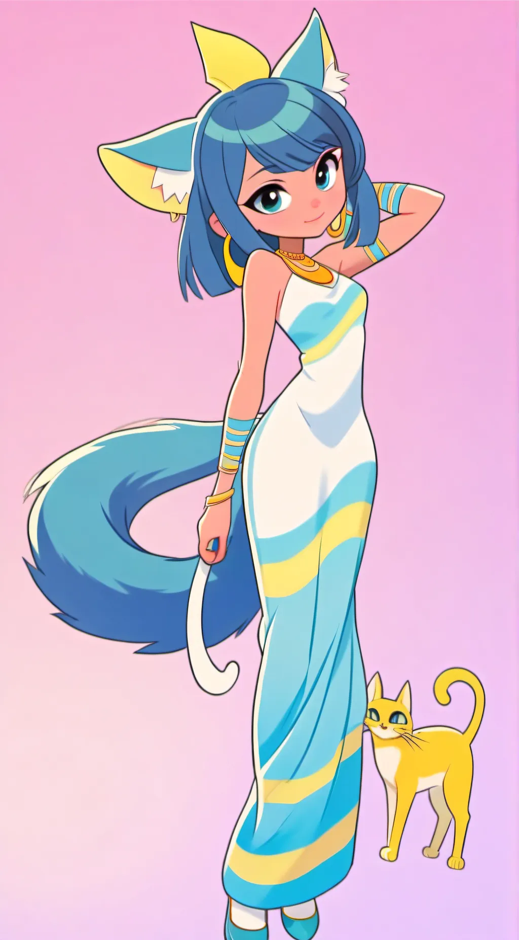 ai character: Ankha!!!!  background