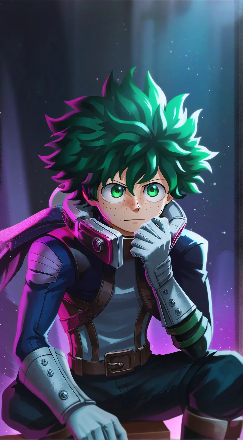 ai character: MHA school picture background