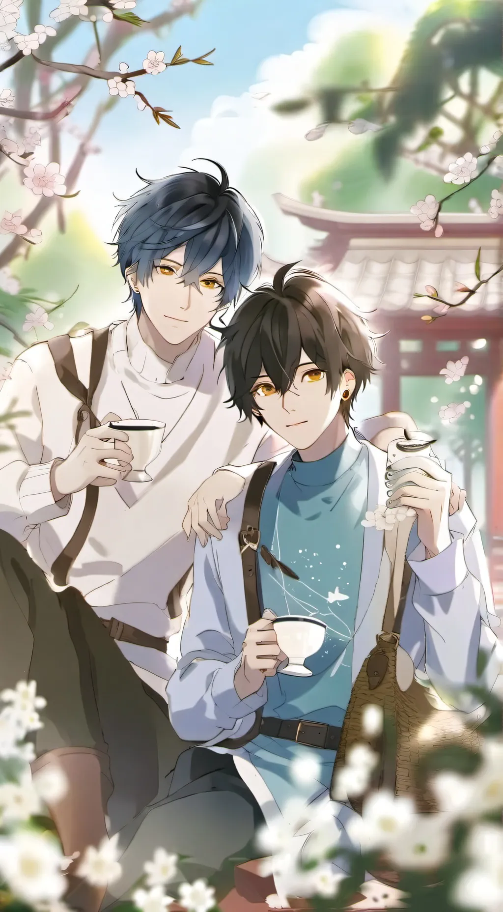 ai character: Aiden and Asher background