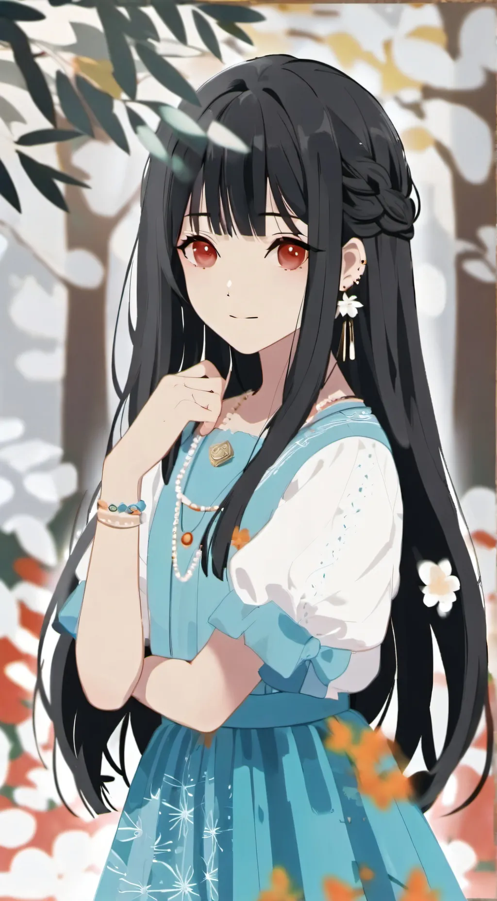 ai character: Cerise background