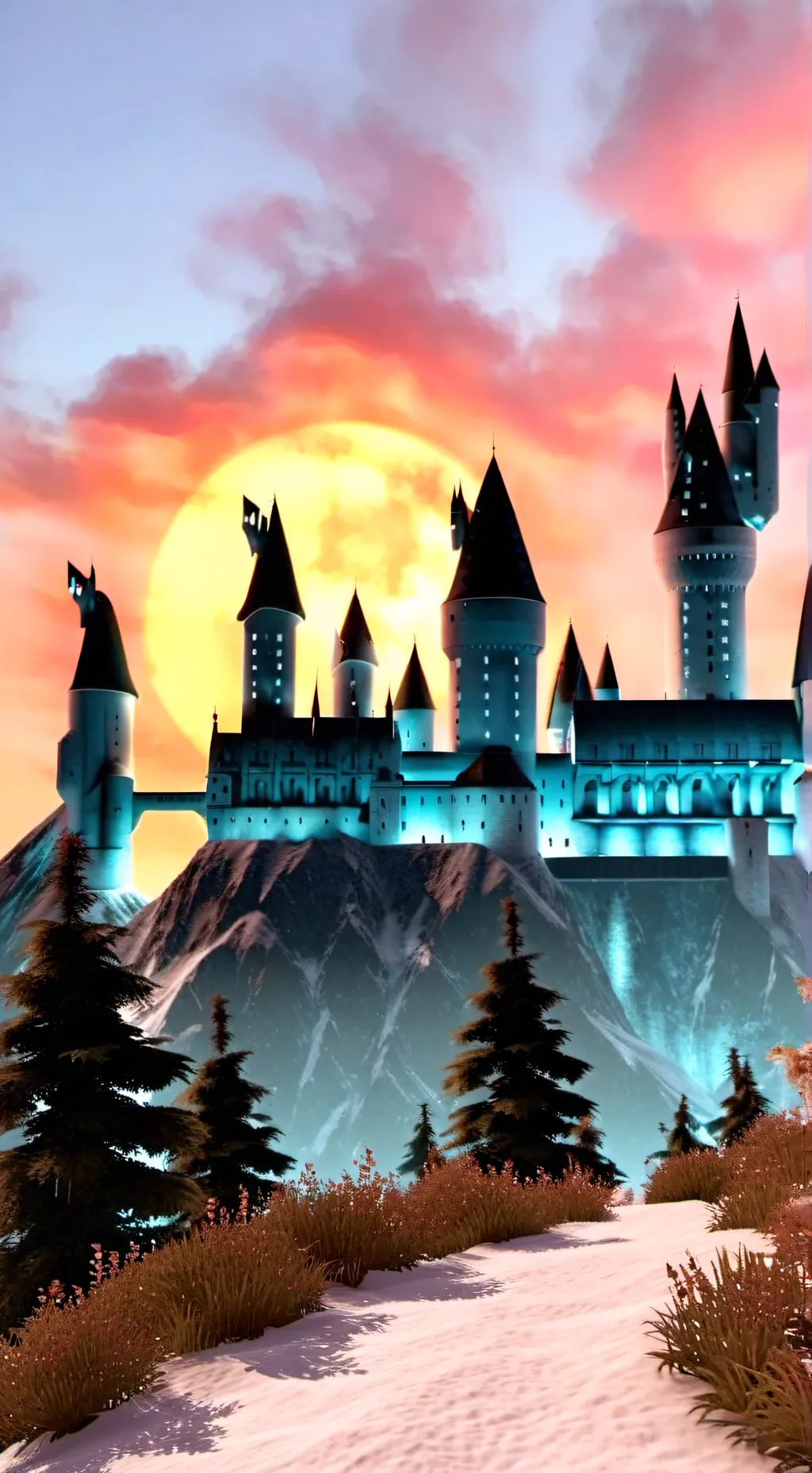 ai character: Super x Hogwarts  background