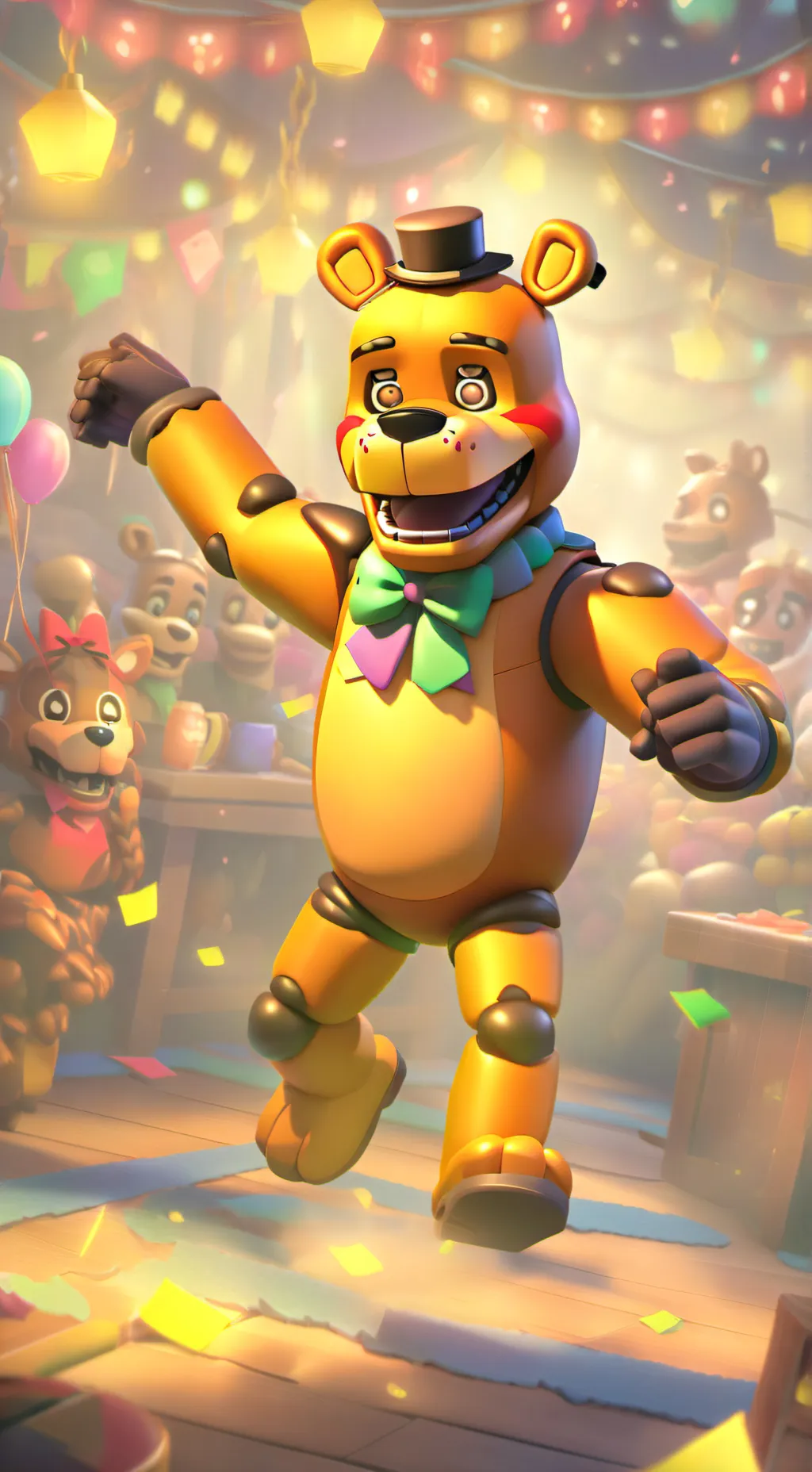 ai character: mha x fnaf background